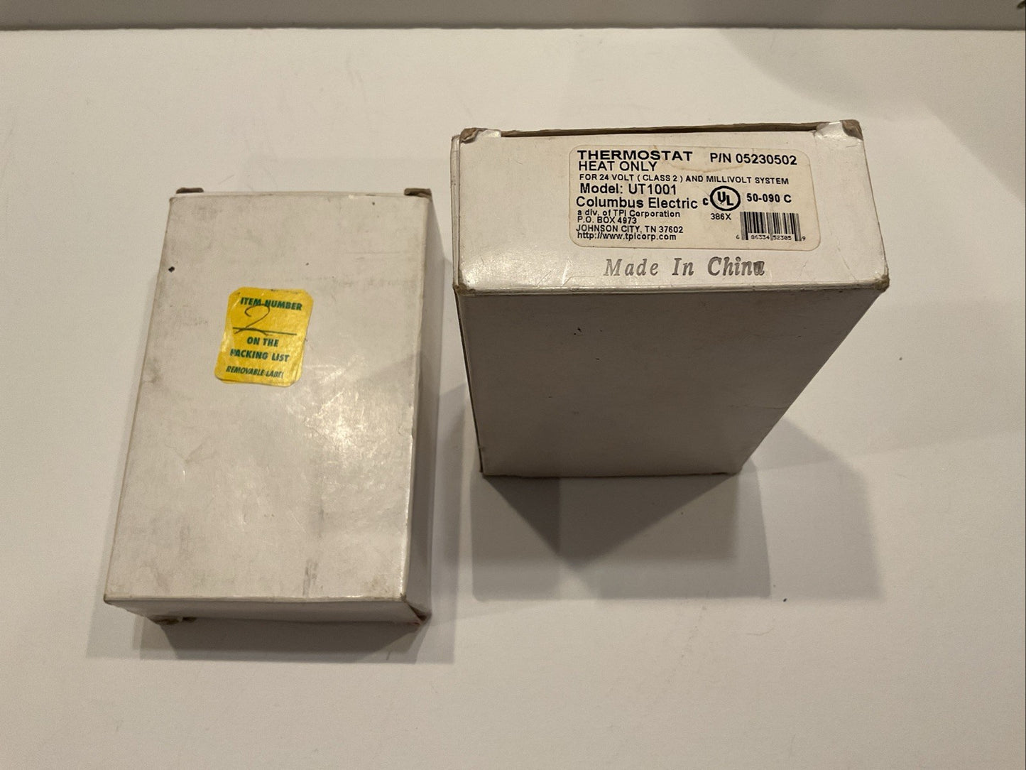 QTY 2 - TPI Columbus Electric 05230502 Thermostat