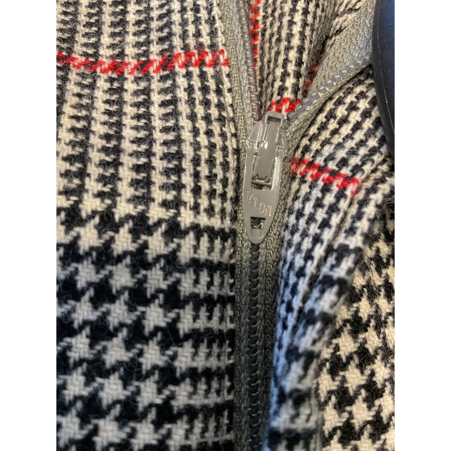 Red and Houndstooth Plaid Wool Suit Set