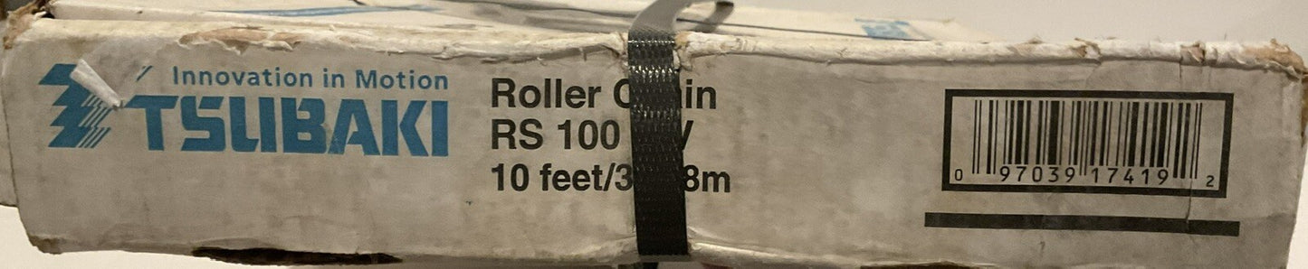 NEW IN BOX! TSUBAKI 10' ROLLER CHAIN RS100-RIV