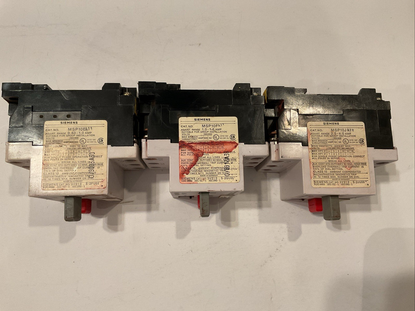 This is a Lot of 3 Siemens MSP1 - They are MSP10E, MSP10F & a MSP10J