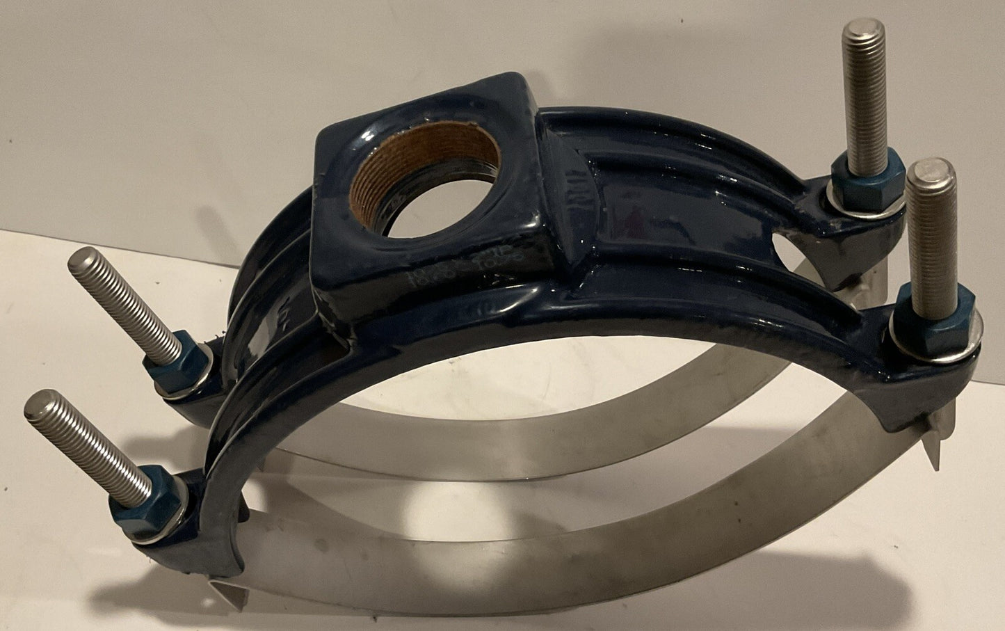 JCM 406 DI Epoxy Coated 10" Service Saddle w/ Double S/S Straps 1075X 2” IP