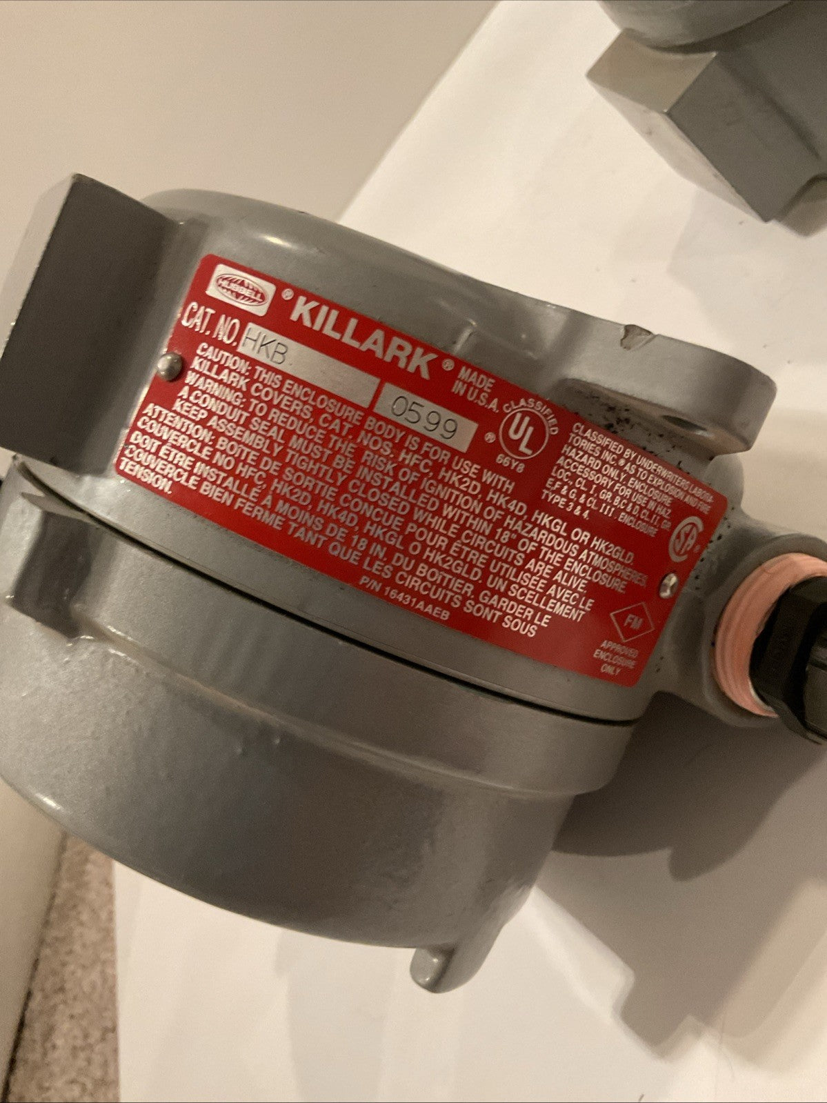 Qty 3 - Killark Model LEL-1000 Gas Sensors #1 HKB 0399 #2 HKB 0498 & #3HKB 0599