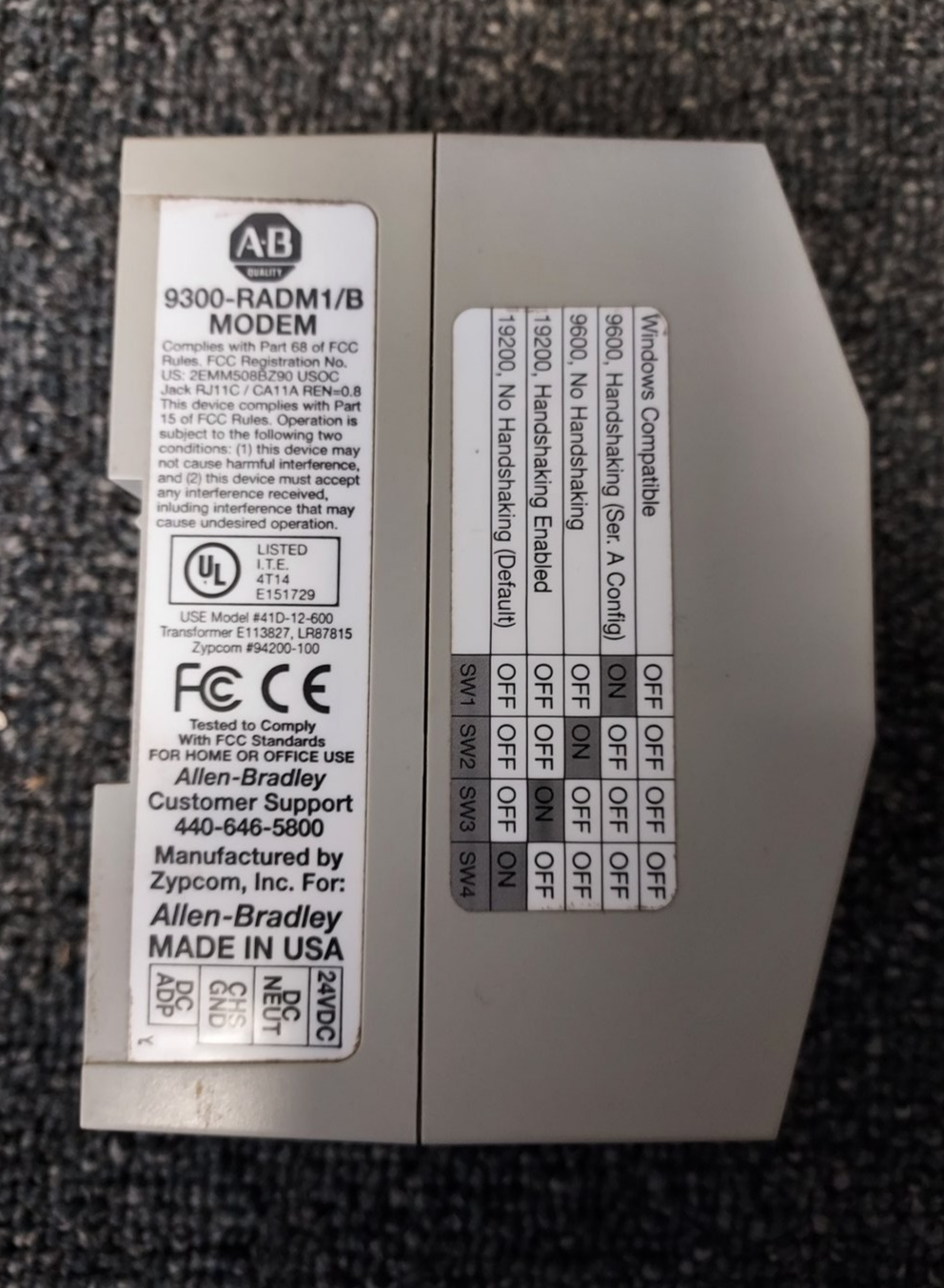 Allen Bradley 9300-RAPM1/B Remote Access Dial-In Modem