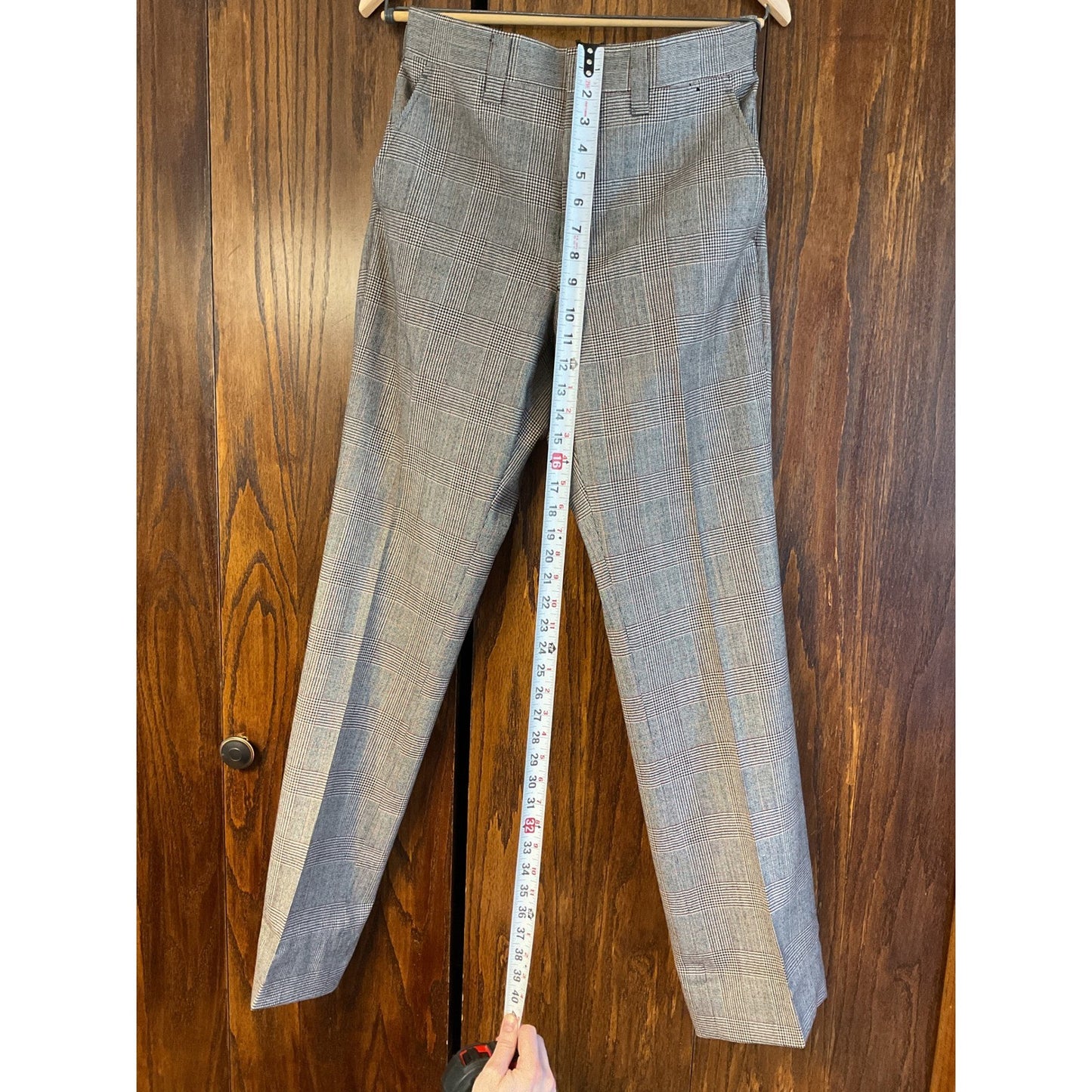 Black and Maroon Plaid Austin Reed of Regent Street Wool Suit