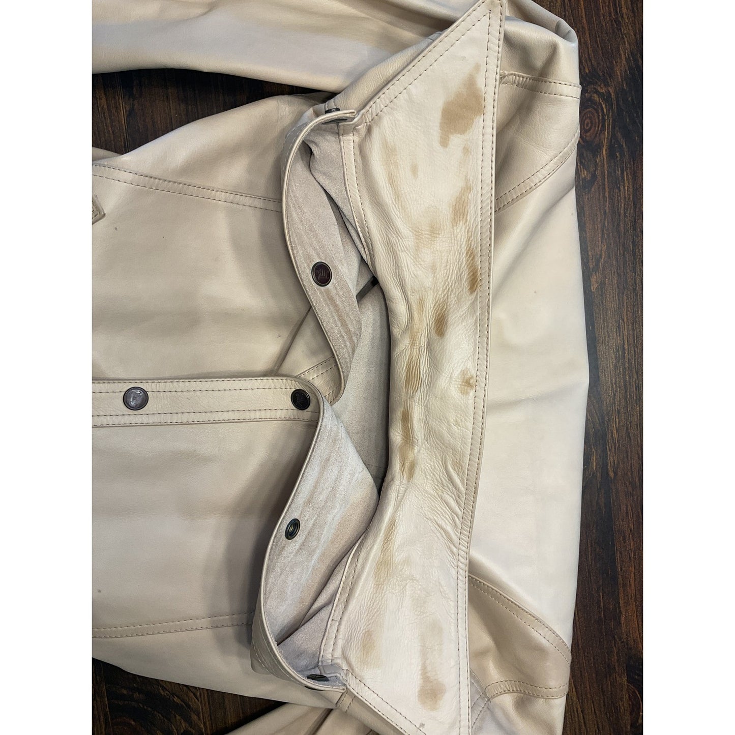 Reversible Tan Leather Huc of Sweden Coat - Size 44