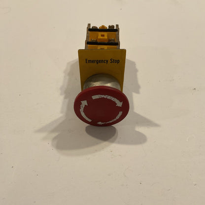 EAO E-Stop Push Button Assembly with (2) 704.900.5 contacts