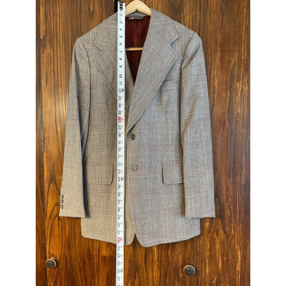 Black and Maroon Plaid Austin Reed of Regent Street Wool Suit