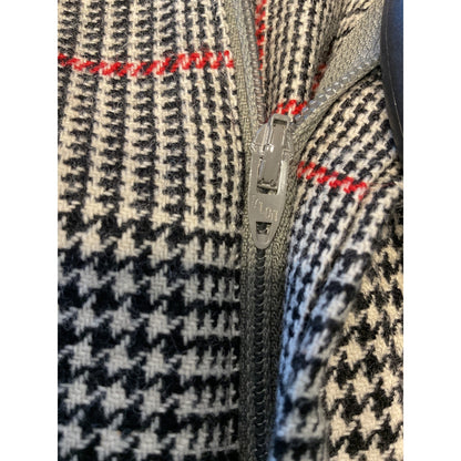 Red and Houndstooth Plaid Wool Suit Set