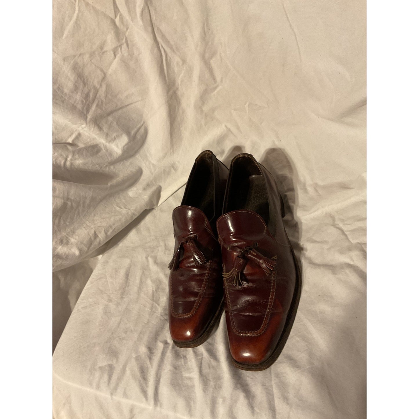 Young Quinlan Johnston and Murphy Tassel Brown Loafer Used - size 10