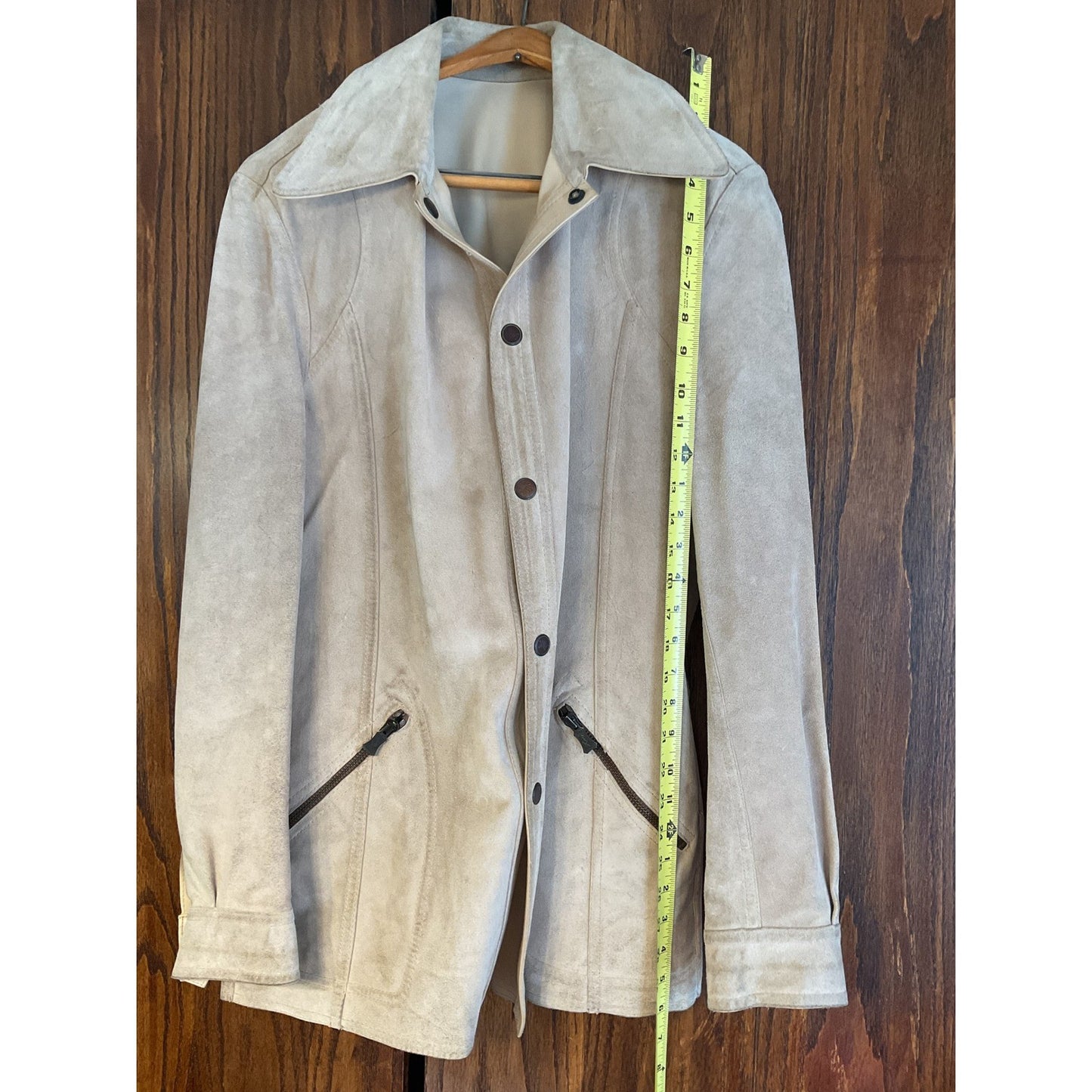 Reversible Tan Leather Huc of Sweden Coat - Size 44