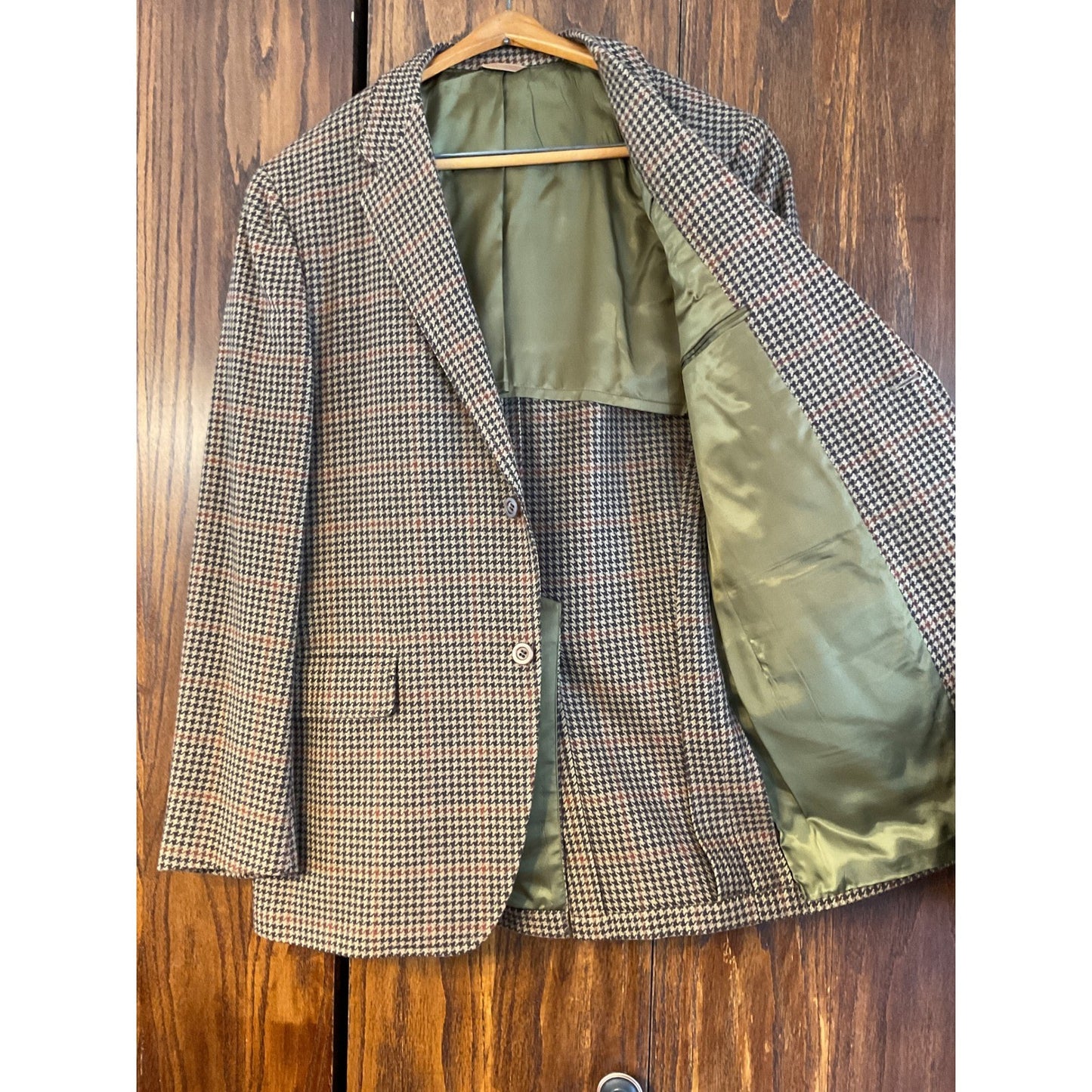 Brown and Blue Plaid Sport Coat
