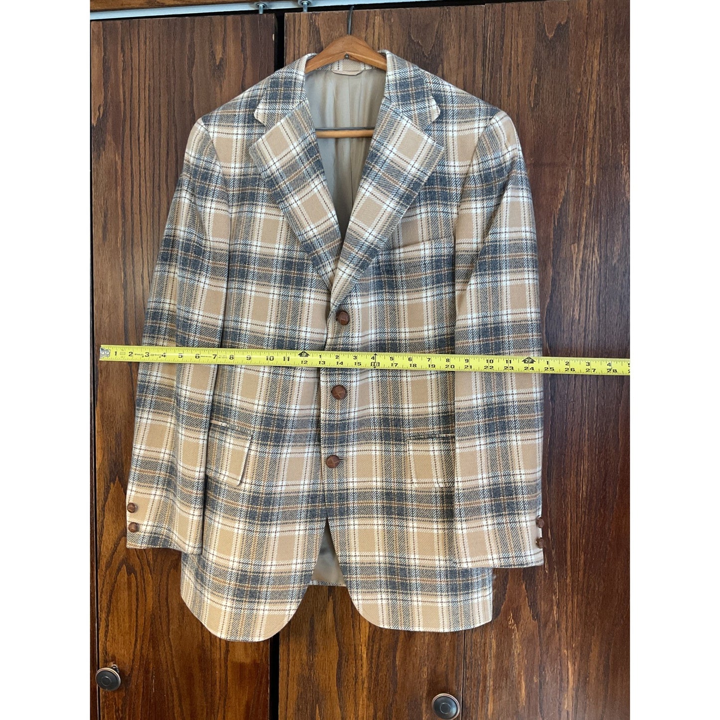 Camel Hair Tan Plaid Sport Coat