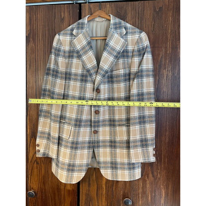 Camel Hair Tan Plaid Sport Coat