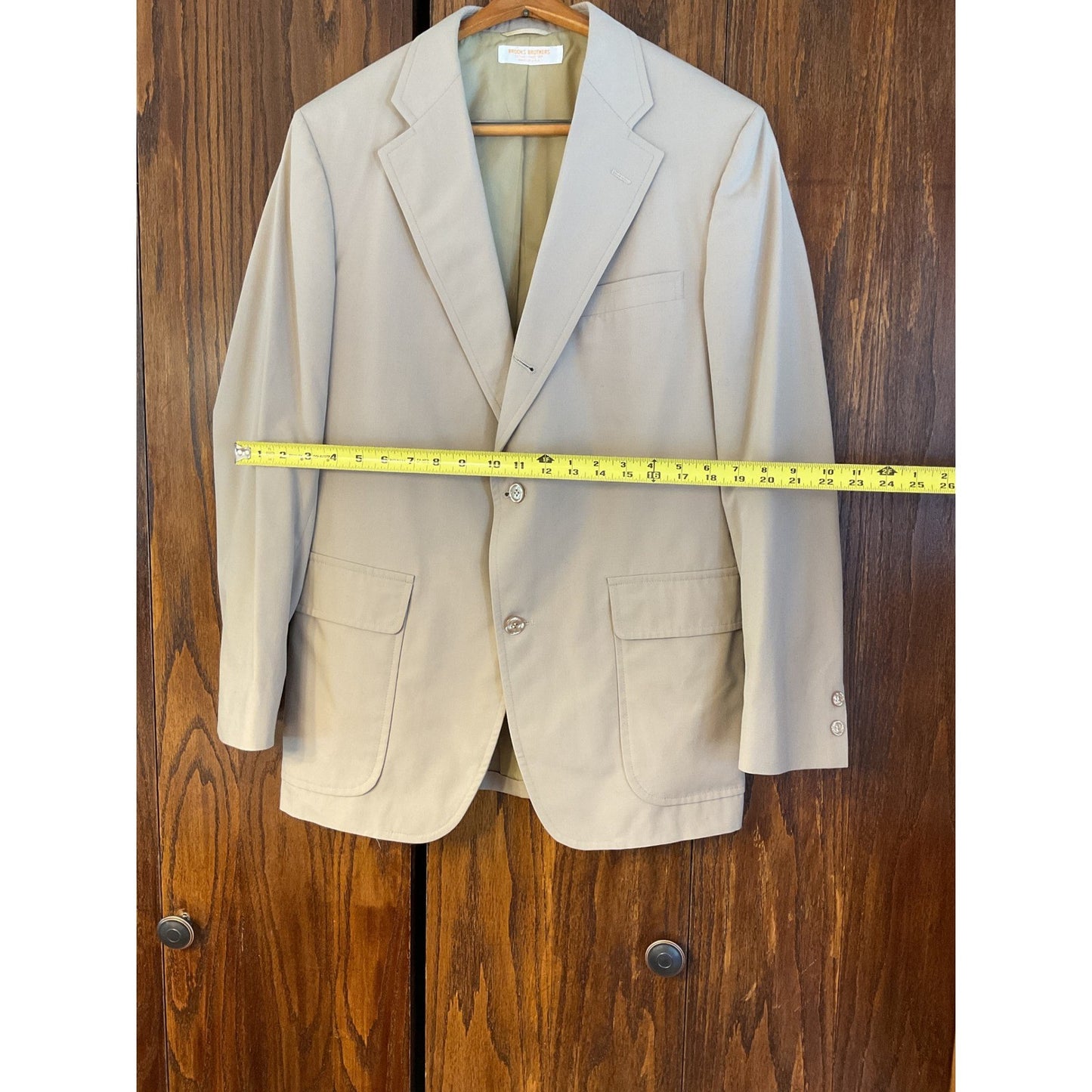 Tan Brooks Brothers 3 Button Coat