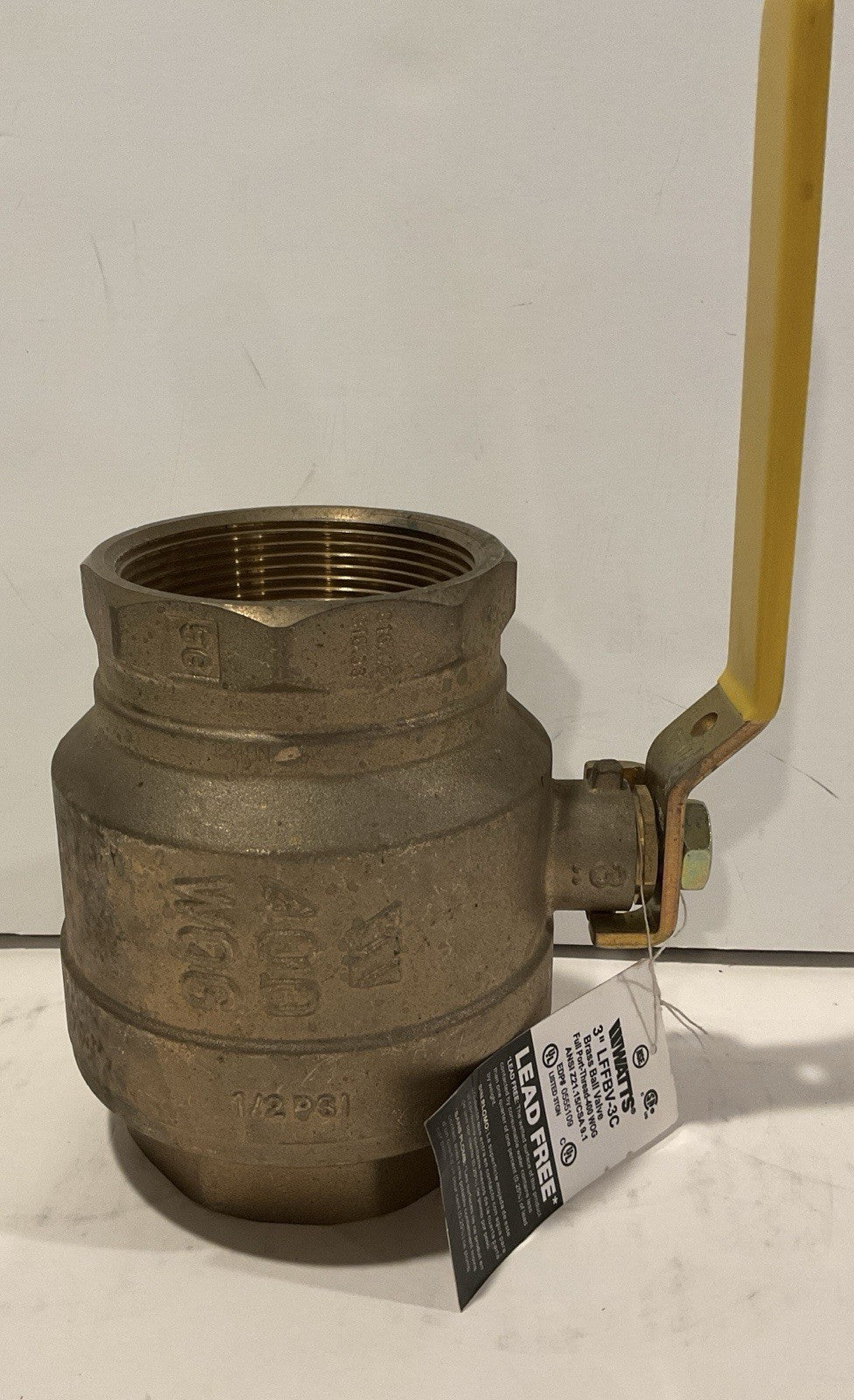 Watts Full Port 3" Threaded Ball Valve LF-FBV-3C Brass