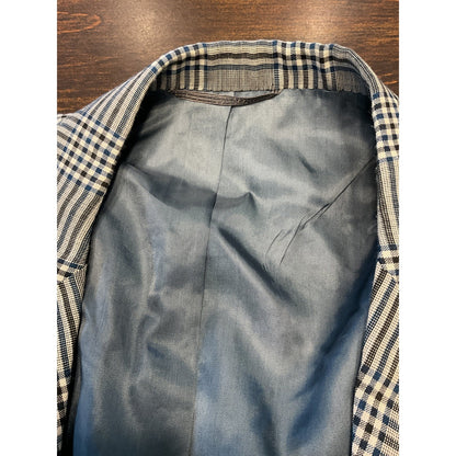 Blue and Gray plaid Sport Coat - 1970