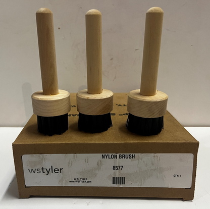 W.S. Tyler 8577 Round Sieve Brush for Sieves and Finer, Nylon Bristles, Qty. 3