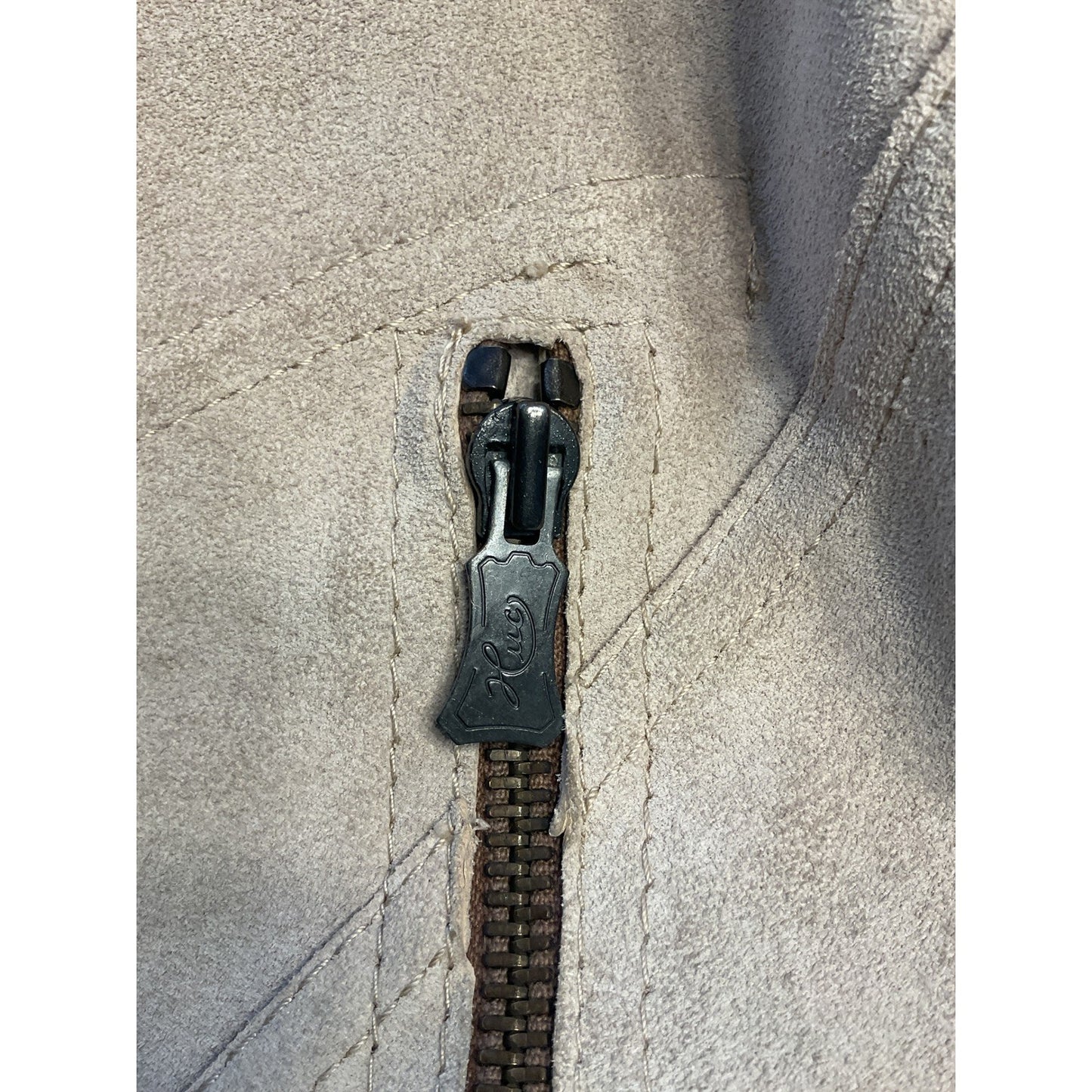 Reversible Tan Leather Huc of Sweden Coat - Size 44