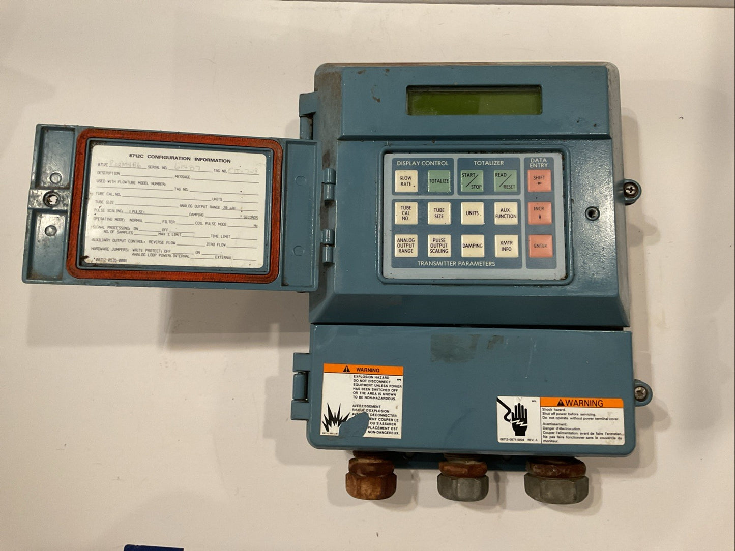 ROSEMOUNT  #8712CR12M4B6  MAGNETIC FLOW TRANSMITTER (POWERS ON)