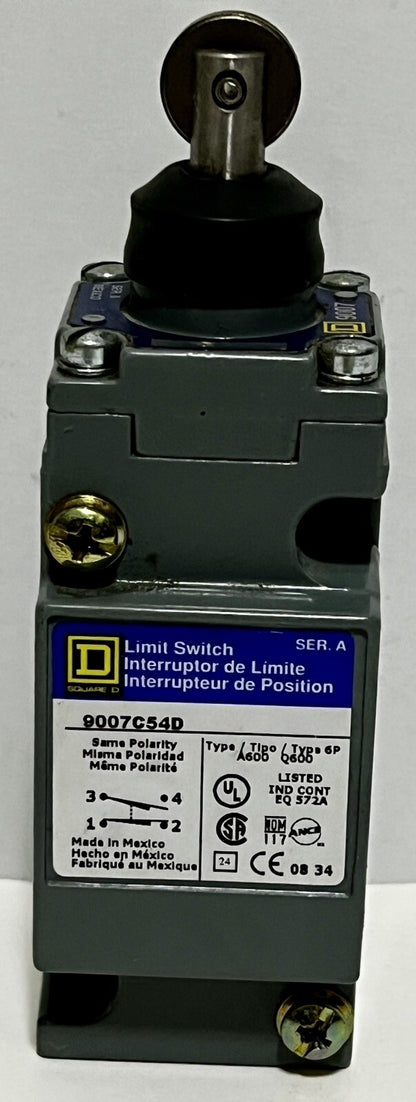 Square D 9007C54D Series A Plug-In Limit Switch, Roller Plunger, SPDT
