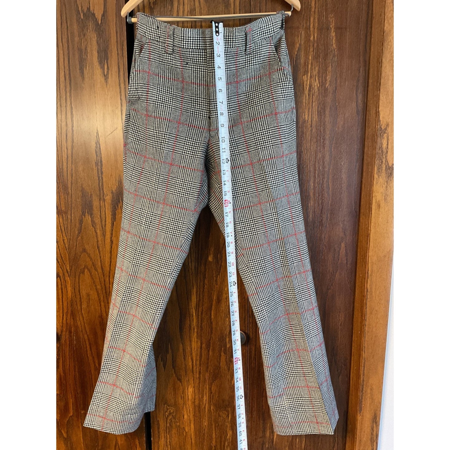 Red and Houndstooth Plaid Wool Suit Set