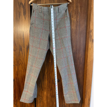 Red and Houndstooth Plaid Wool Suit Set
