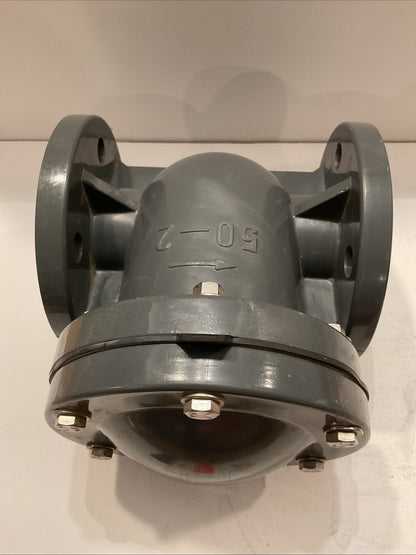 NEW Thermoplastic Valves  2" Check Valve 50-2 / 4-Bolt Flange