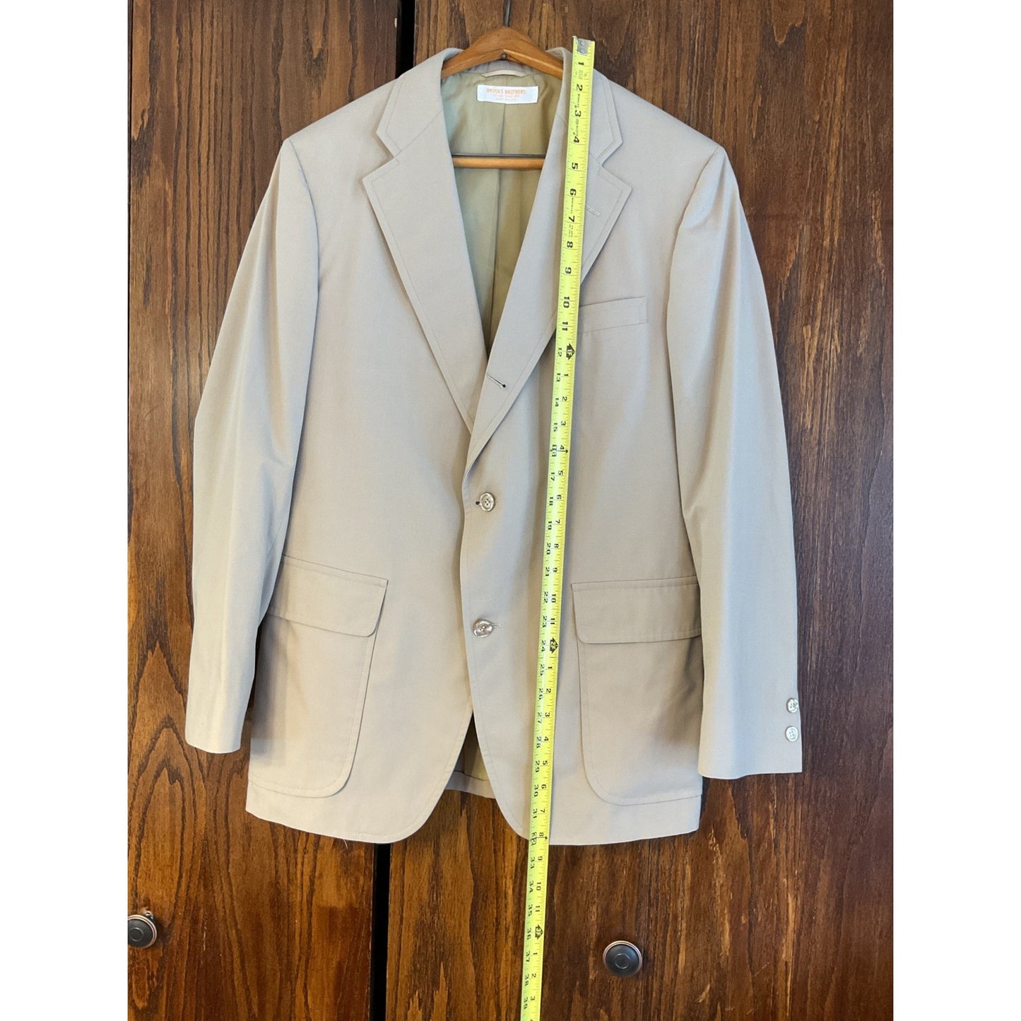 Tan Brooks Brothers 3 Button Coat
