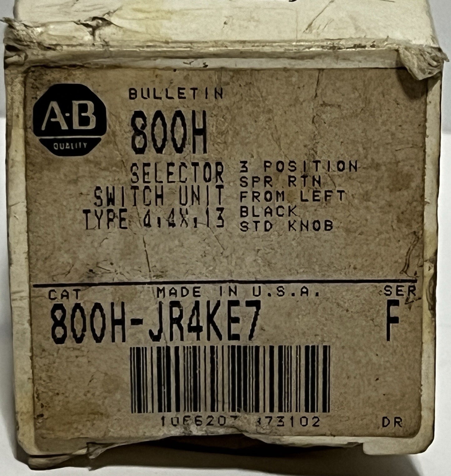 ALLEN-BRADLEY 800H-JR4KE7 SERIES F 30MM 3 POSITION SELECTOR SWITCH