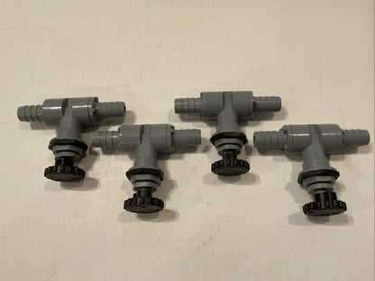 QTY 4 - Specialty MFG. CO. #7031690 1/2” PVC Pipe Inline Needle Valve EPDM Seal