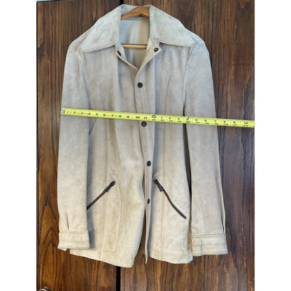 Reversible Tan Leather Huc of Sweden Coat - Size 44