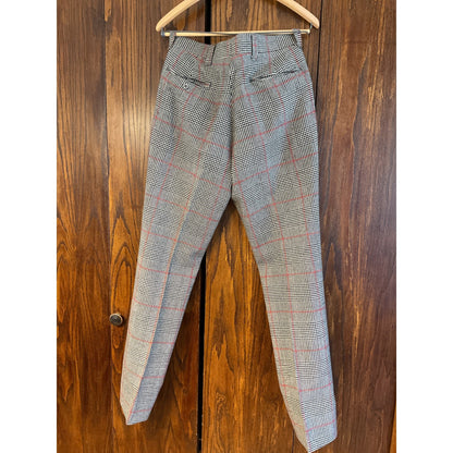 Red and Houndstooth Plaid Wool Suit Set