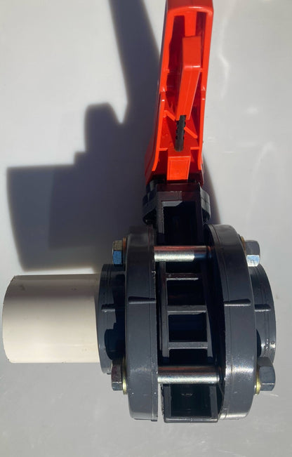 Georg Fischer D90 DN80 3" Butterfly Valve W/ 3" LASCO Flange