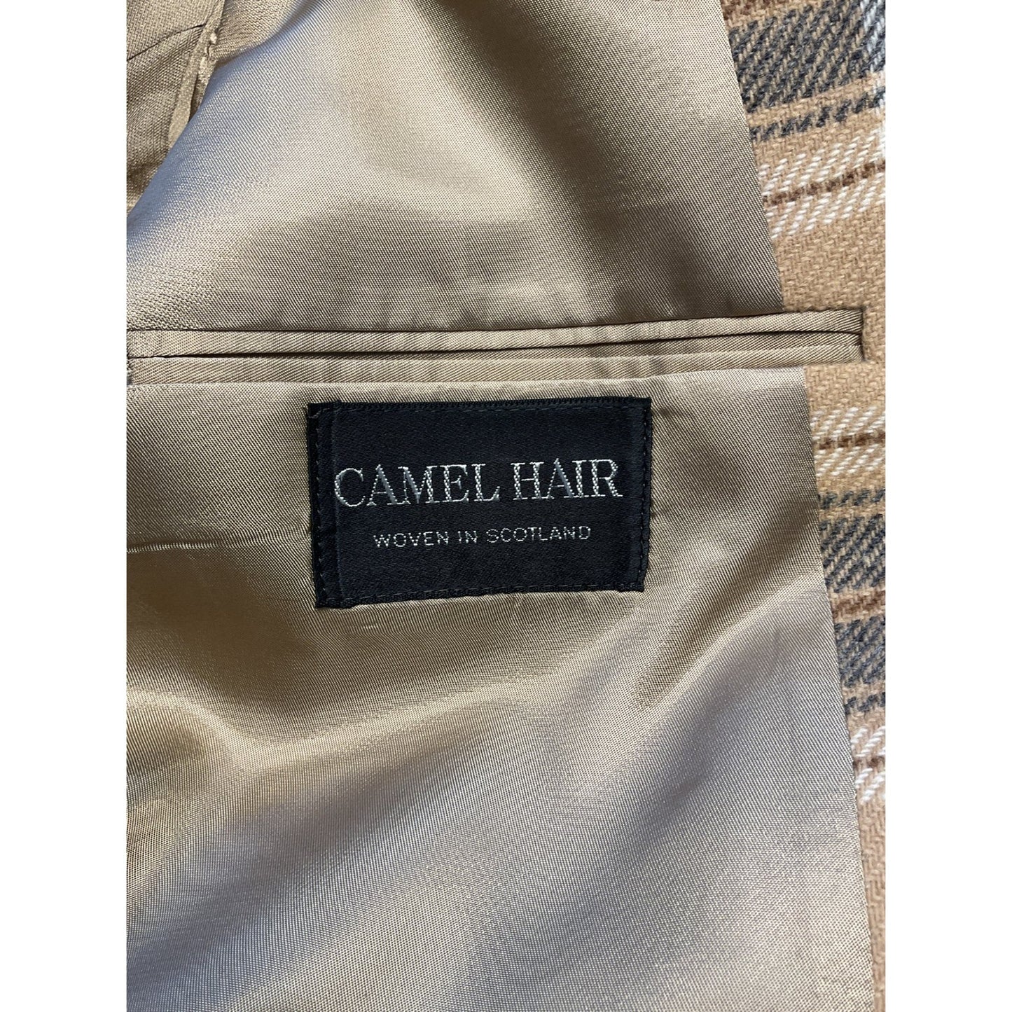 Camel Hair Tan Plaid Sport Coat