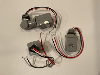 Qty 3 -Intermatic K4223C, Stem and Swivel Mount Thermal Photocontrol, 208-277 V