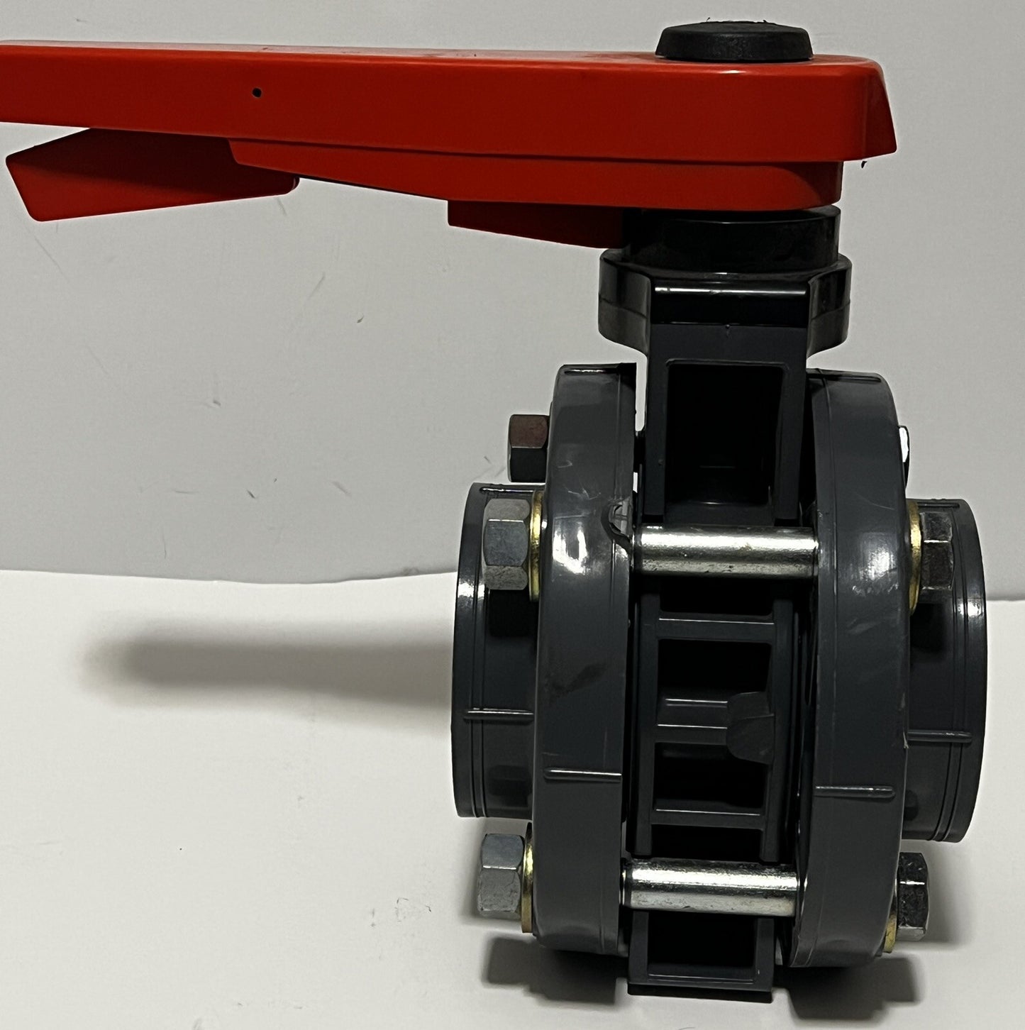 Georg Fischer Type 367 3" PVC-U Manual Butterfly Valve PN10 d90DN80 w/ Flanges
