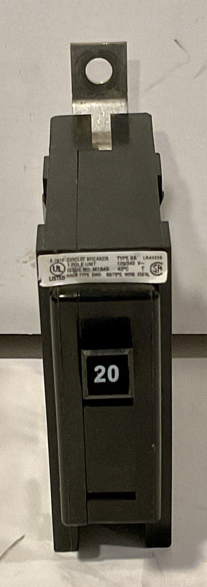 Cutler-Hammer Quicklag Circuit Breaker  M1640 20AMP TYPE BA
