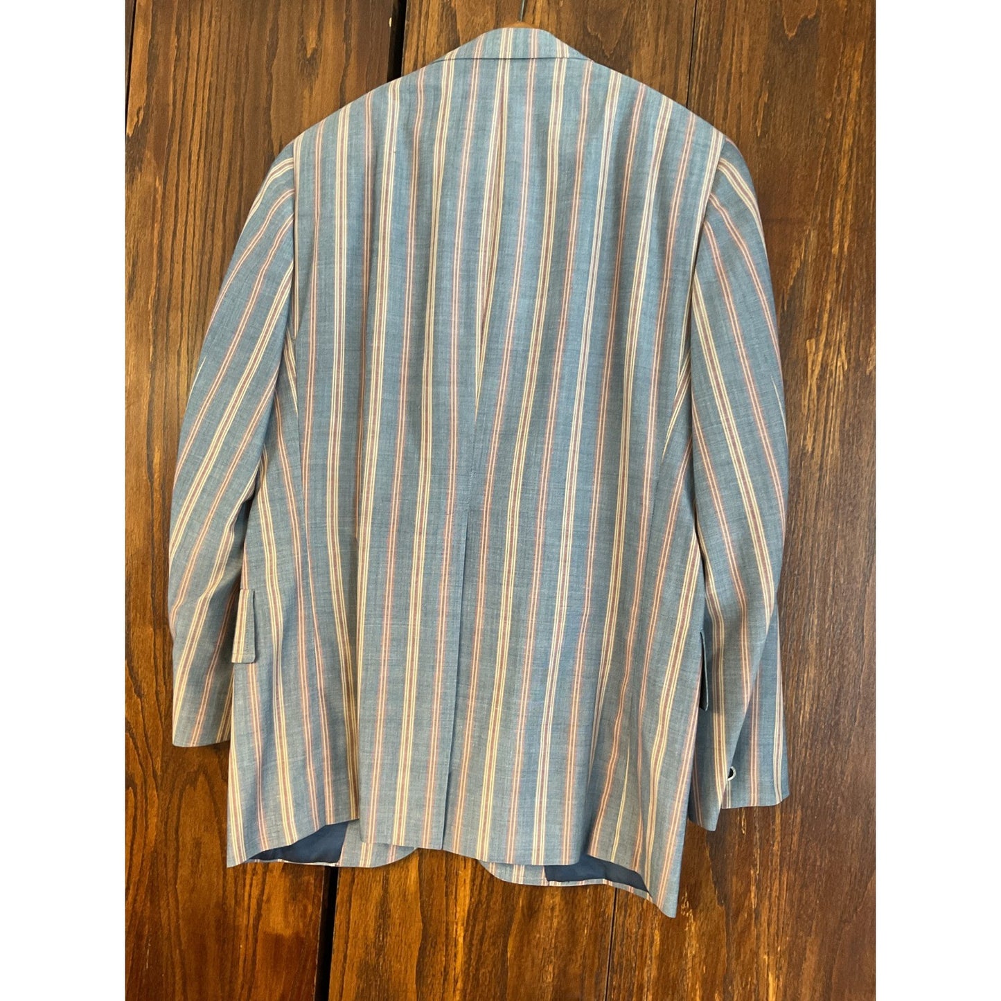 Blue, Red, and Yellow Striped Suit Sport Coat - 1972