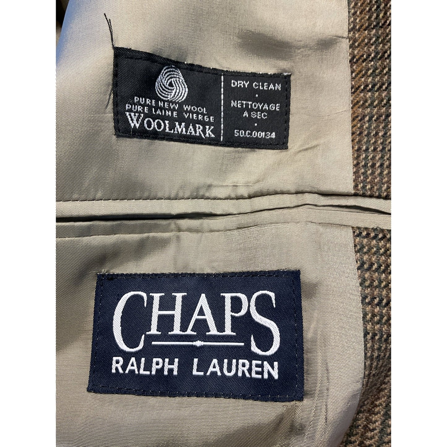 Olive Ralph Lauren Chaps Wool Suit Coat - 41 R