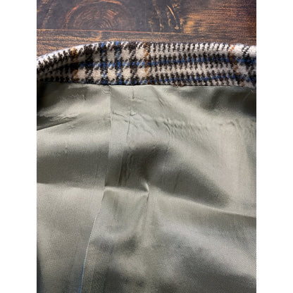 Tan and Blue Plaid Blazer