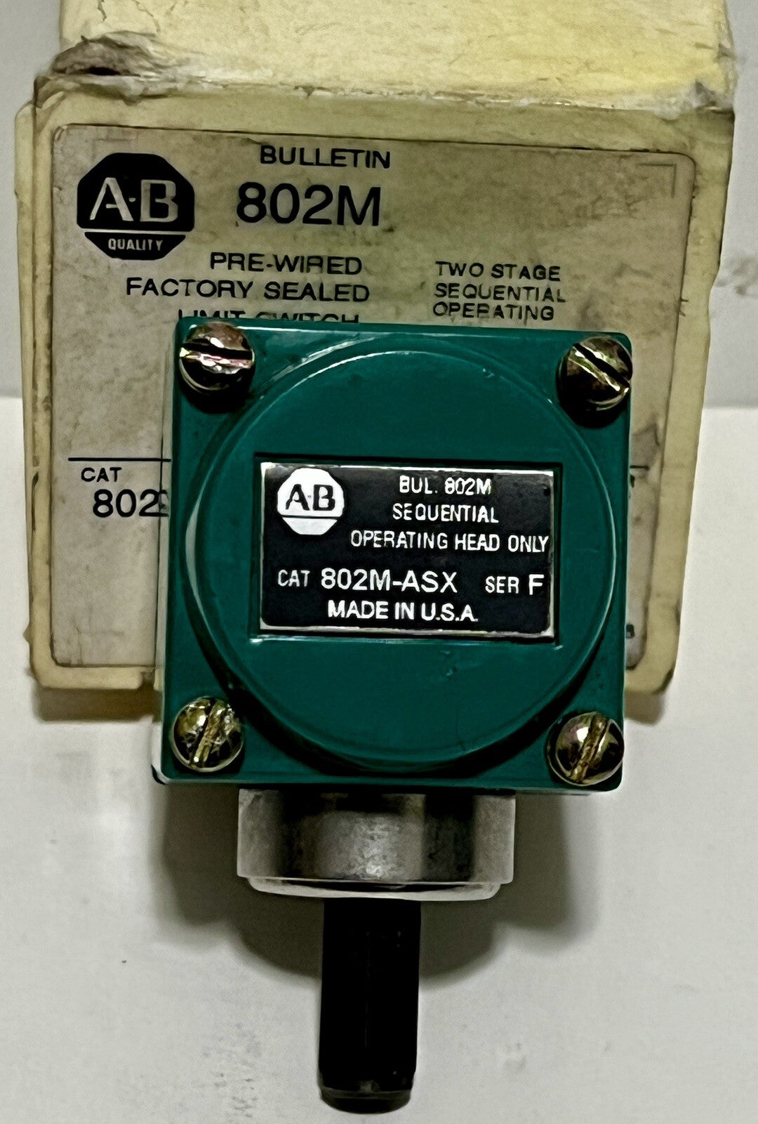 Allen Bradley 802M-AX Series F Limit Switch Operating Head 2 Pole