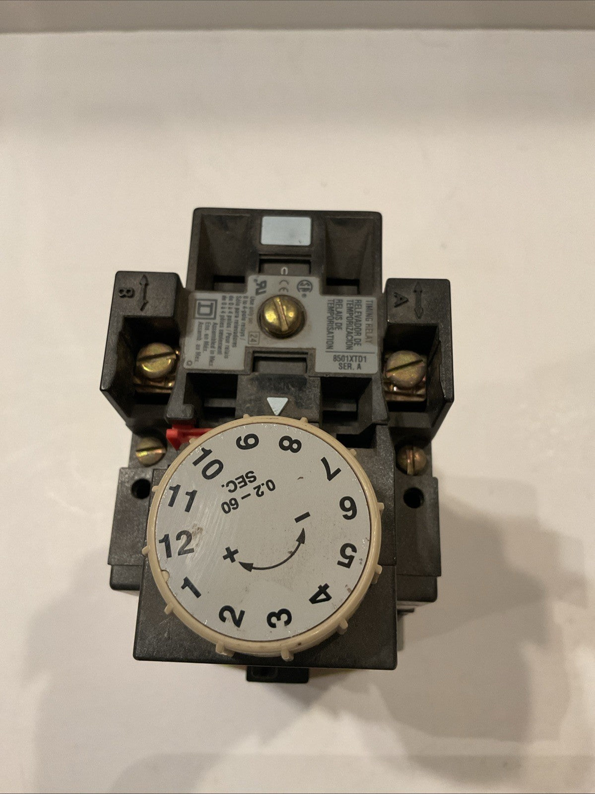 Square D 8501 XTD1 Timing Relay Series A, 8501 X040 110/120V Coil