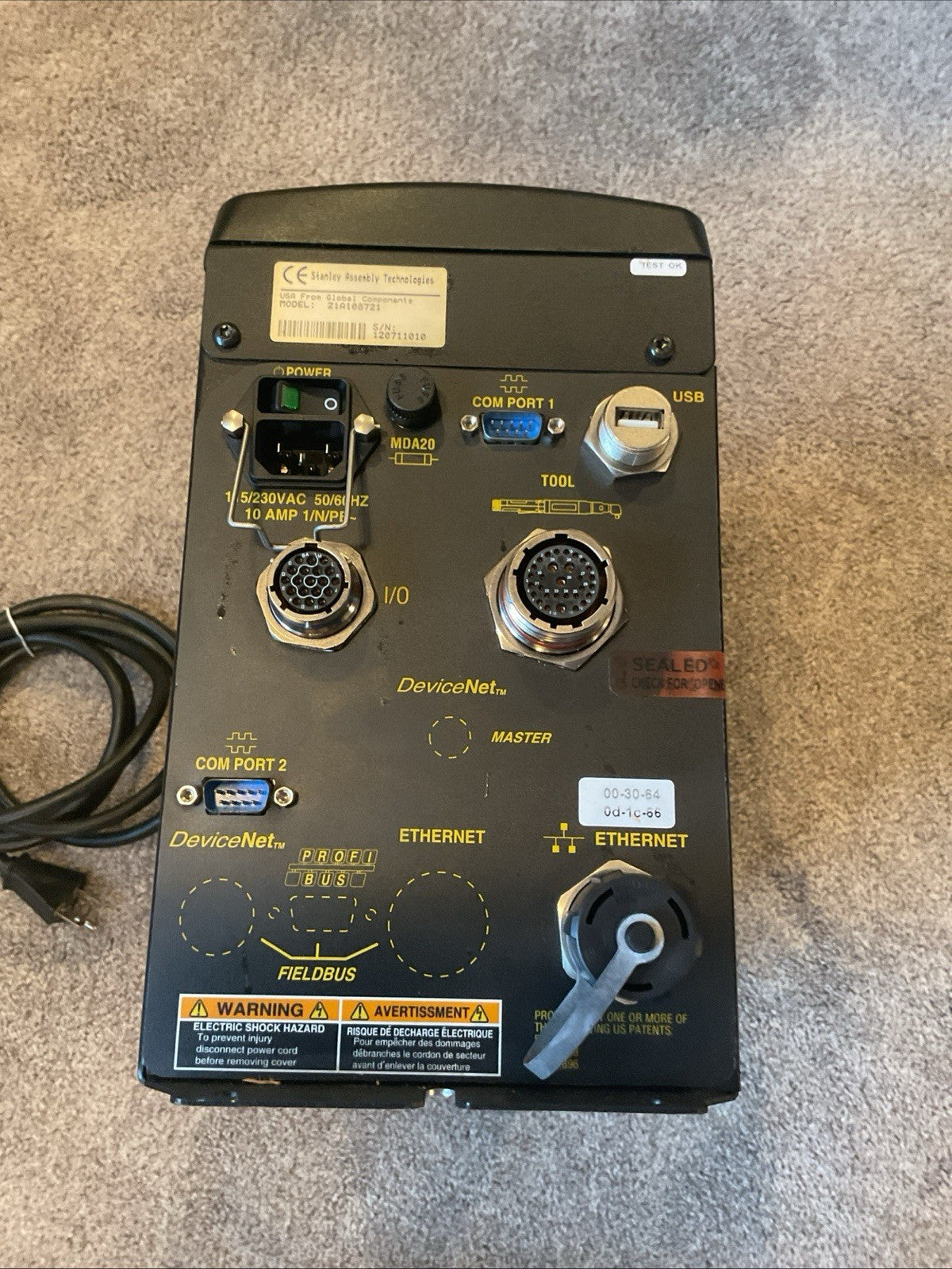 Stanley QPM ALPHA Torque Controller MDL# 21A108721 with mounting bracket