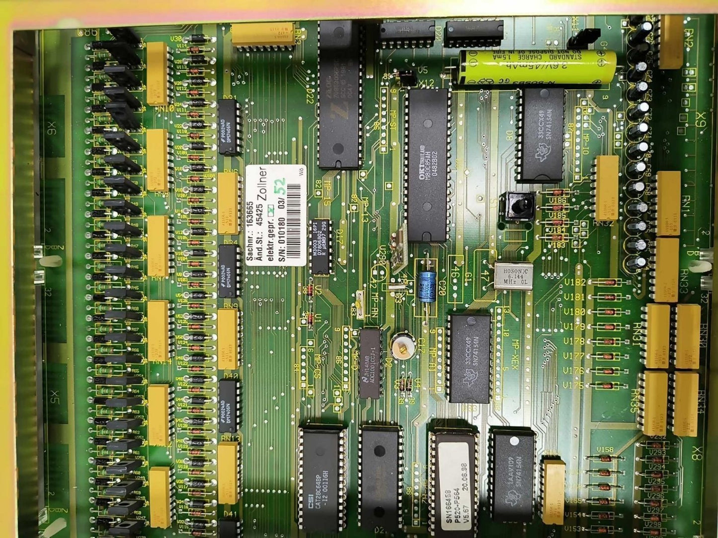 Zollner 163665 45425  S/N:010180 03/52 PCB CIRCUIT BOARD