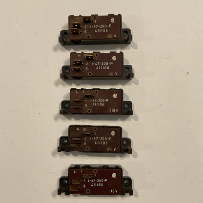 Qty 5   E-T-A    1- 47-200-P  /  411106 , 250VAC, 115V