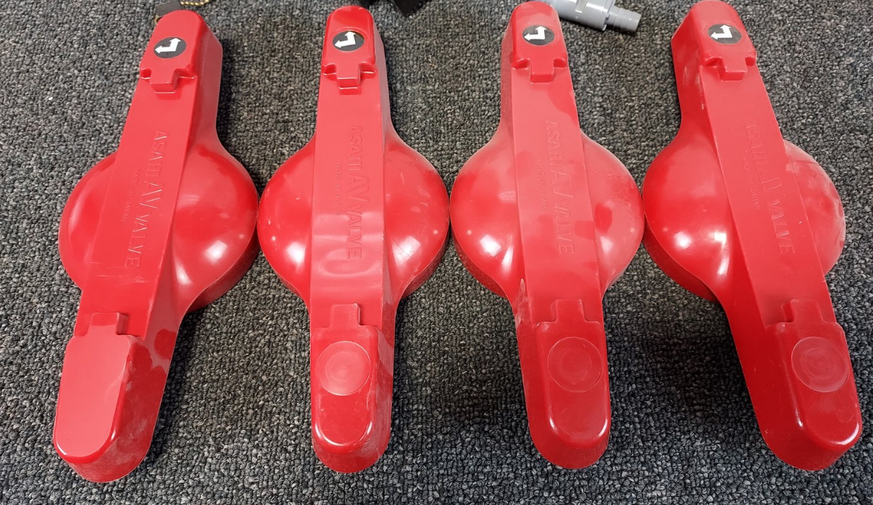 QTY 4  Asahi Valve 100 Valve Handle
