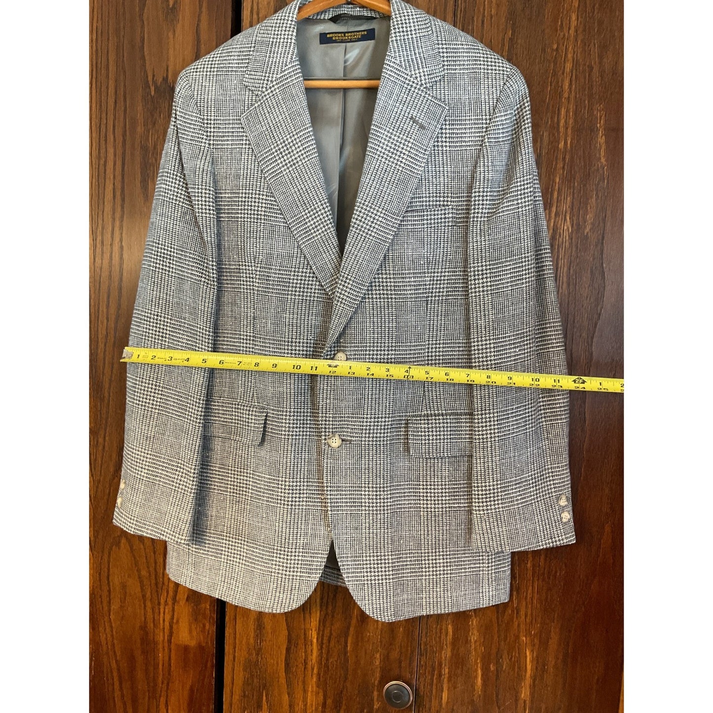 Gray Plaid Brooks Brothers Vintage Wool Coat
