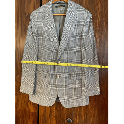 Gray Plaid Brooks Brothers Vintage Wool Coat