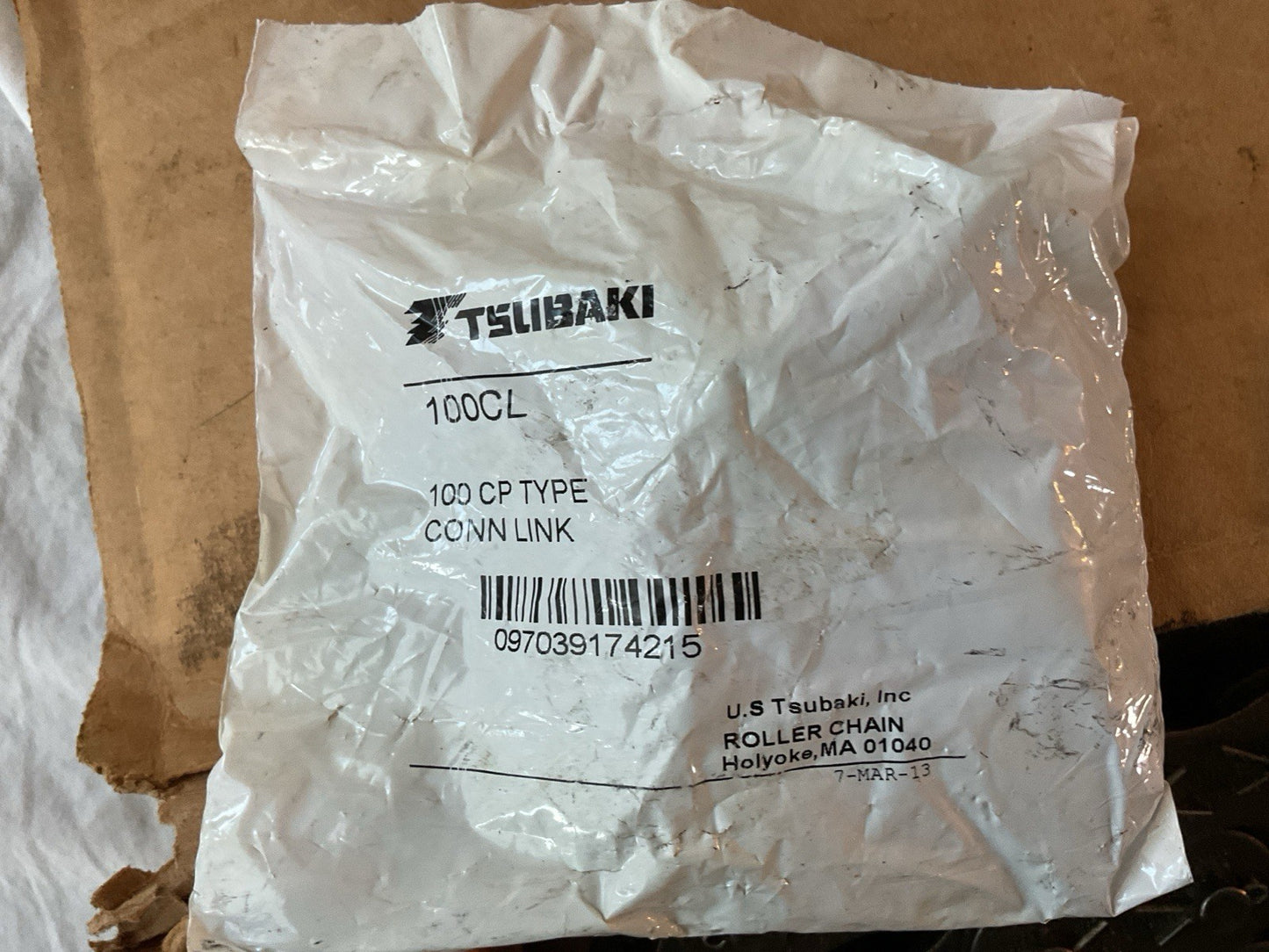 20+ links - Tsubaki RS100RIV Roller Chain &  100CL - 100CP TYPE CONN LINK