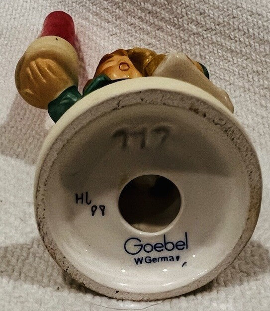 Goebel Hummel Boy Figure with Candle Horse 117 Trademark W. Germany